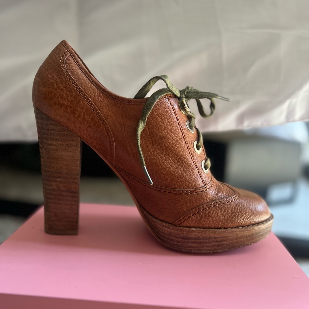 Vintage tan Coach booties